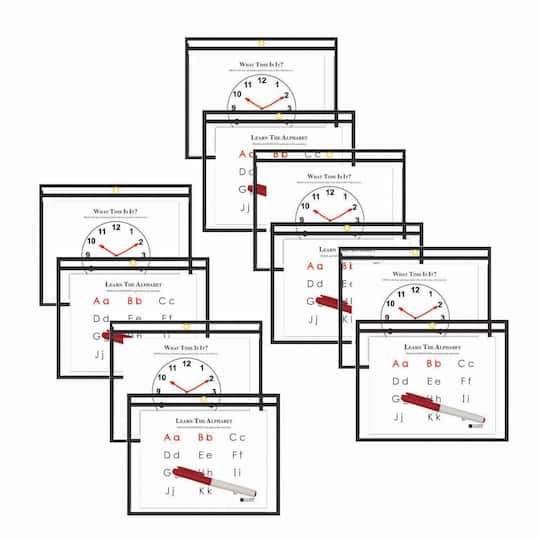 C-Line® Black Reusable Dry Erase Pocket Kit Study Aid